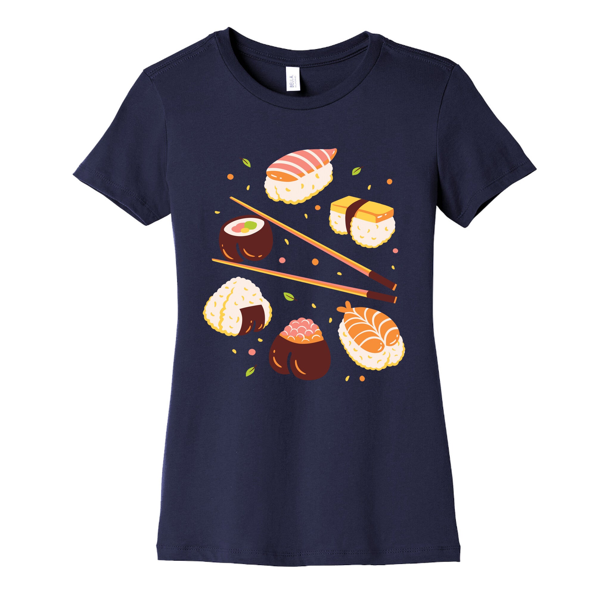 Subtle Sushi Booty Women's Cotton Tee